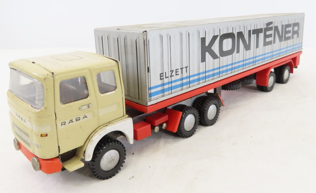 Raba Kamion Kontener Truck & Trailer: Raba Kamion Kontener Truck & Trailer - LOT SIZE 12x6x4" 2 LB All information and photos are intended to be as accurate as possible, but errors are possible. No item may be returned or refused based