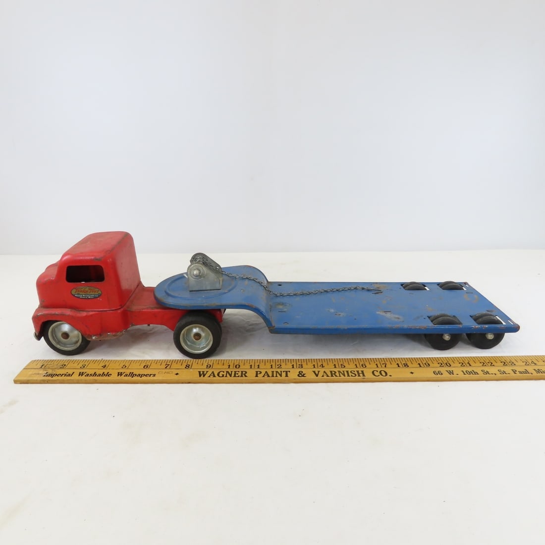 1950's Tonka Cab Over Truck & Flatbed Trailer - 2