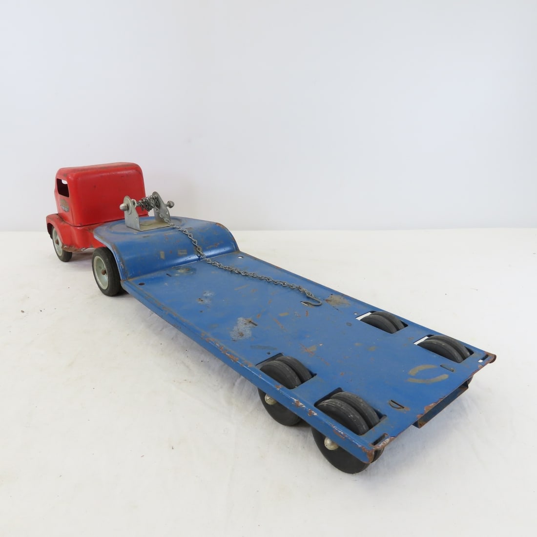 1950's Tonka Cab Over Truck & Flatbed Trailer - 3