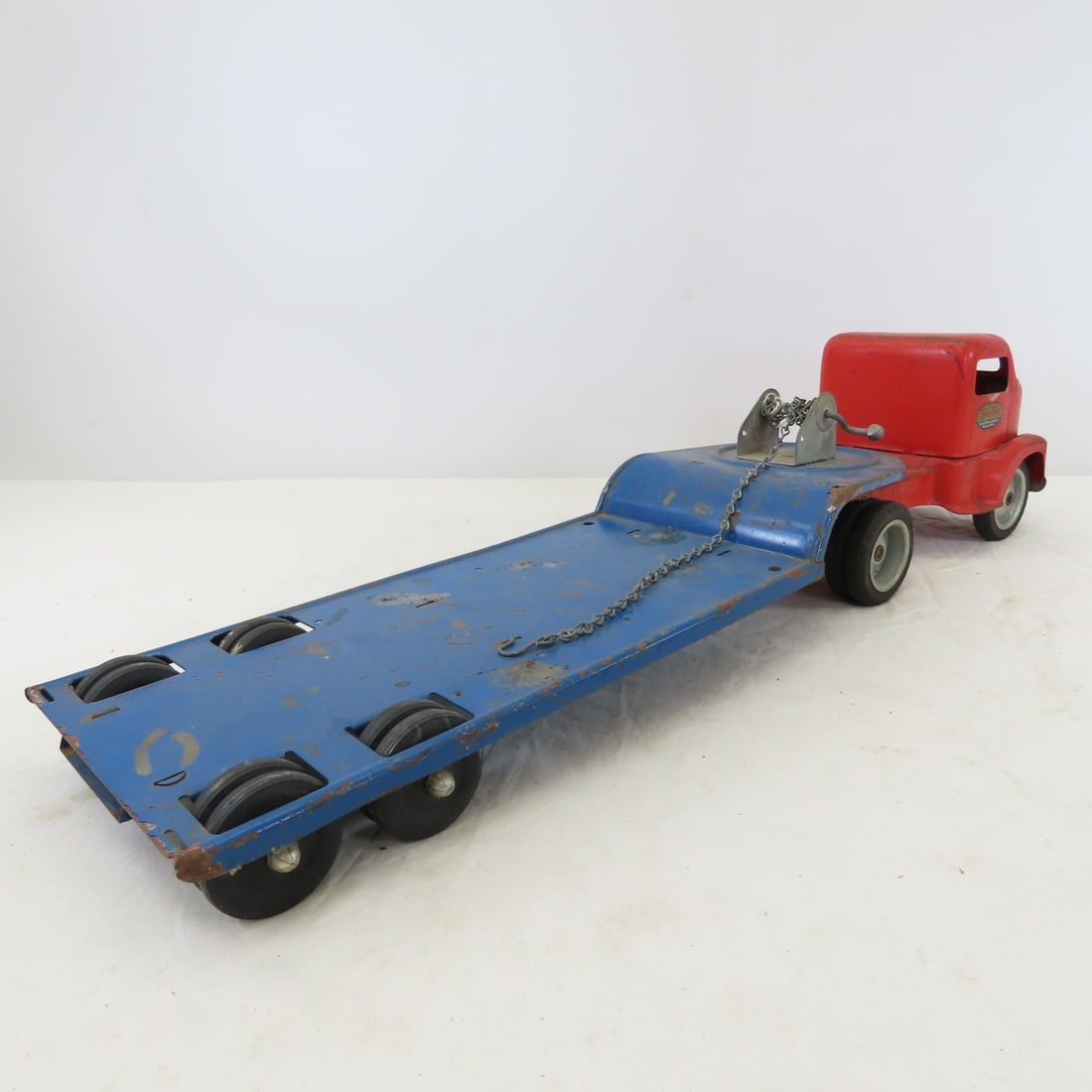 1950's Tonka Cab Over Truck & Flatbed Trailer - 5