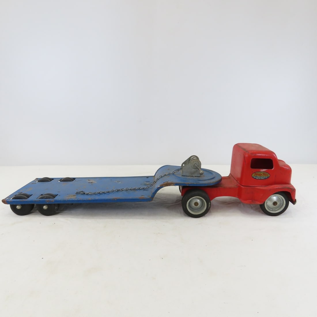 1950's Tonka Cab Over Truck & Flatbed Trailer - 6