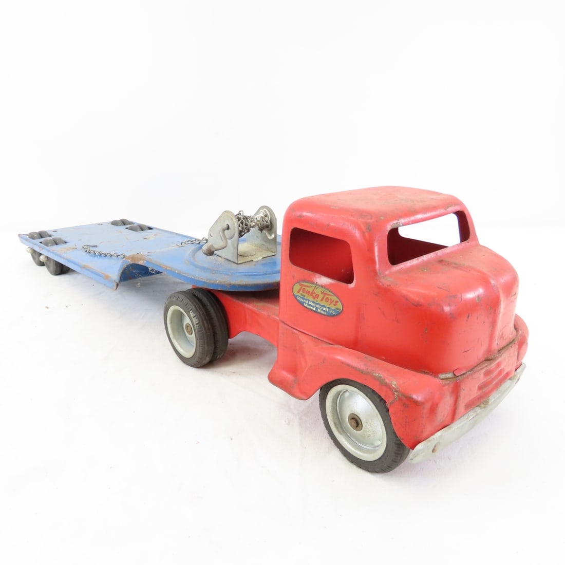 1950's Tonka Cab Over Truck & Flatbed Trailer - 7