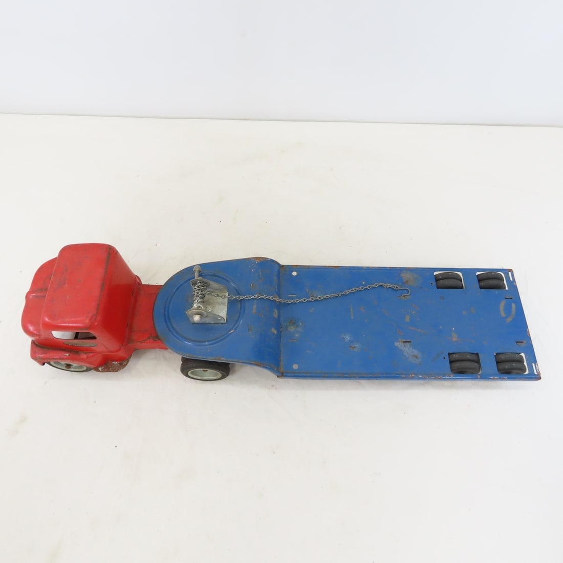 1950's Tonka Cab Over Truck & Flatbed Trailer - 9
