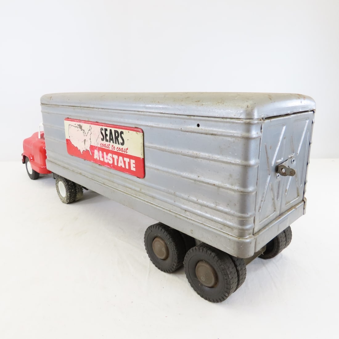 Custom Painted Buddy L Truck & MARX Sears Trailer - 3