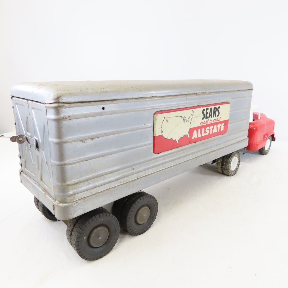 Custom Painted Buddy L Truck & MARX Sears Trailer - 5