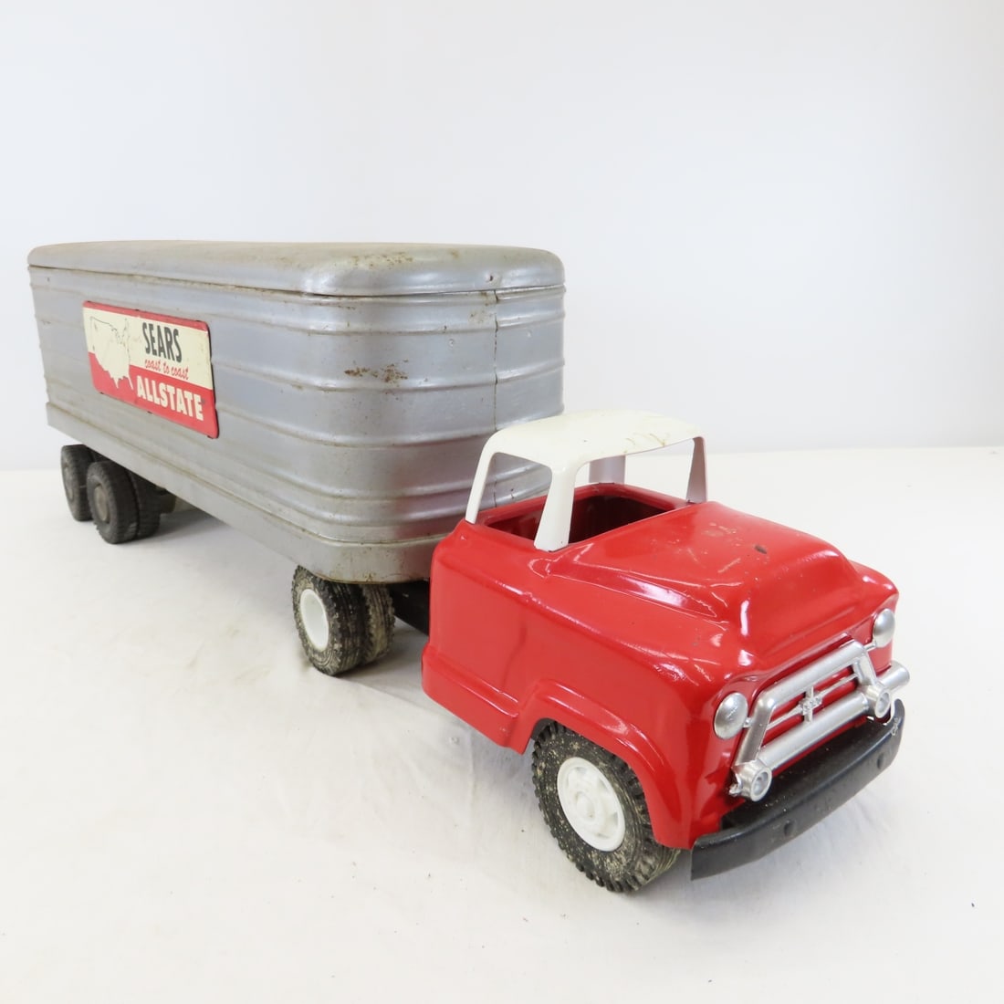 Custom Painted Buddy L Truck & MARX Sears Trailer - 7