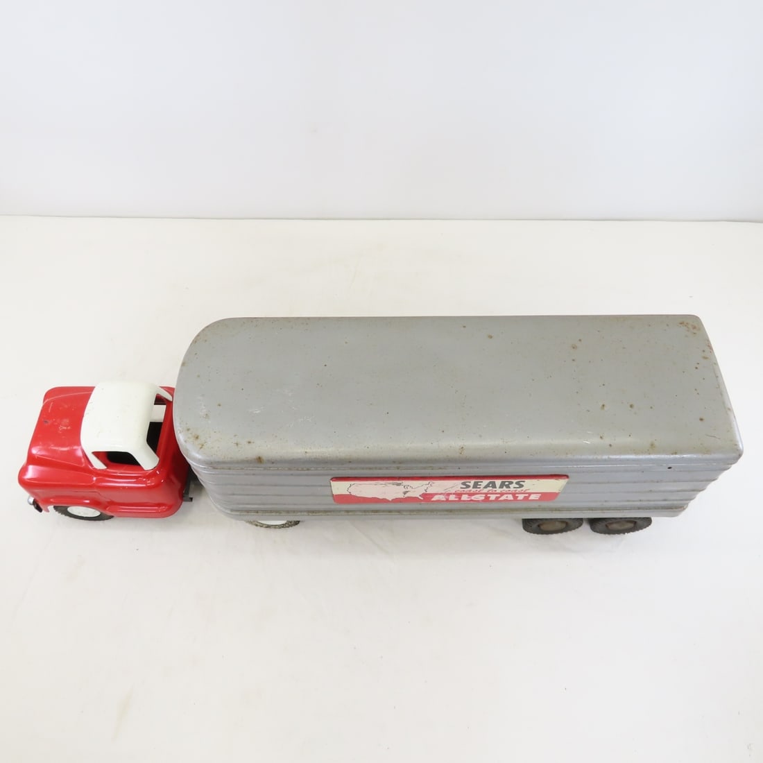 Custom Painted Buddy L Truck & MARX Sears Trailer - 9