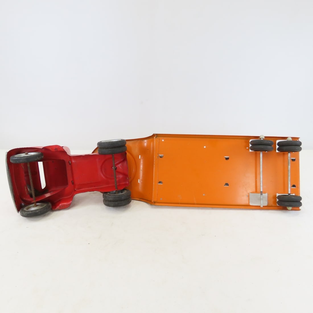 1950's Tonka Cab Over Truck & 2 Trailers - 11