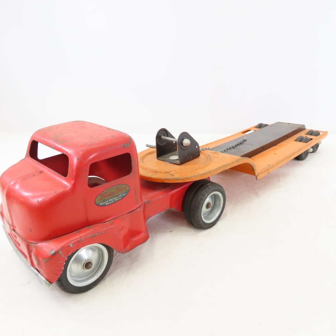 1950's Tonka Cab Over Truck & 2 Trailers - 2
