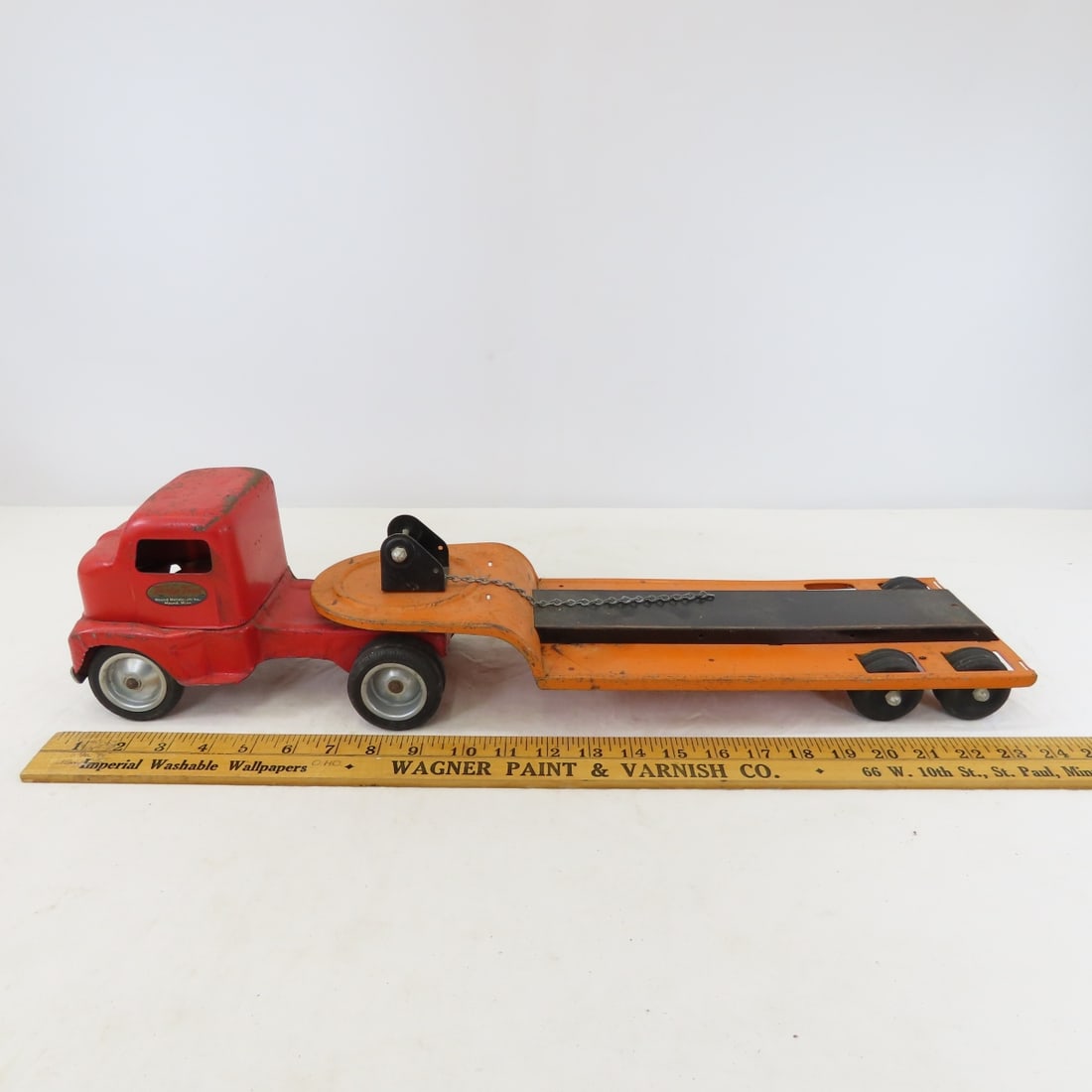 1950's Tonka Cab Over Truck & 2 Trailers - 3