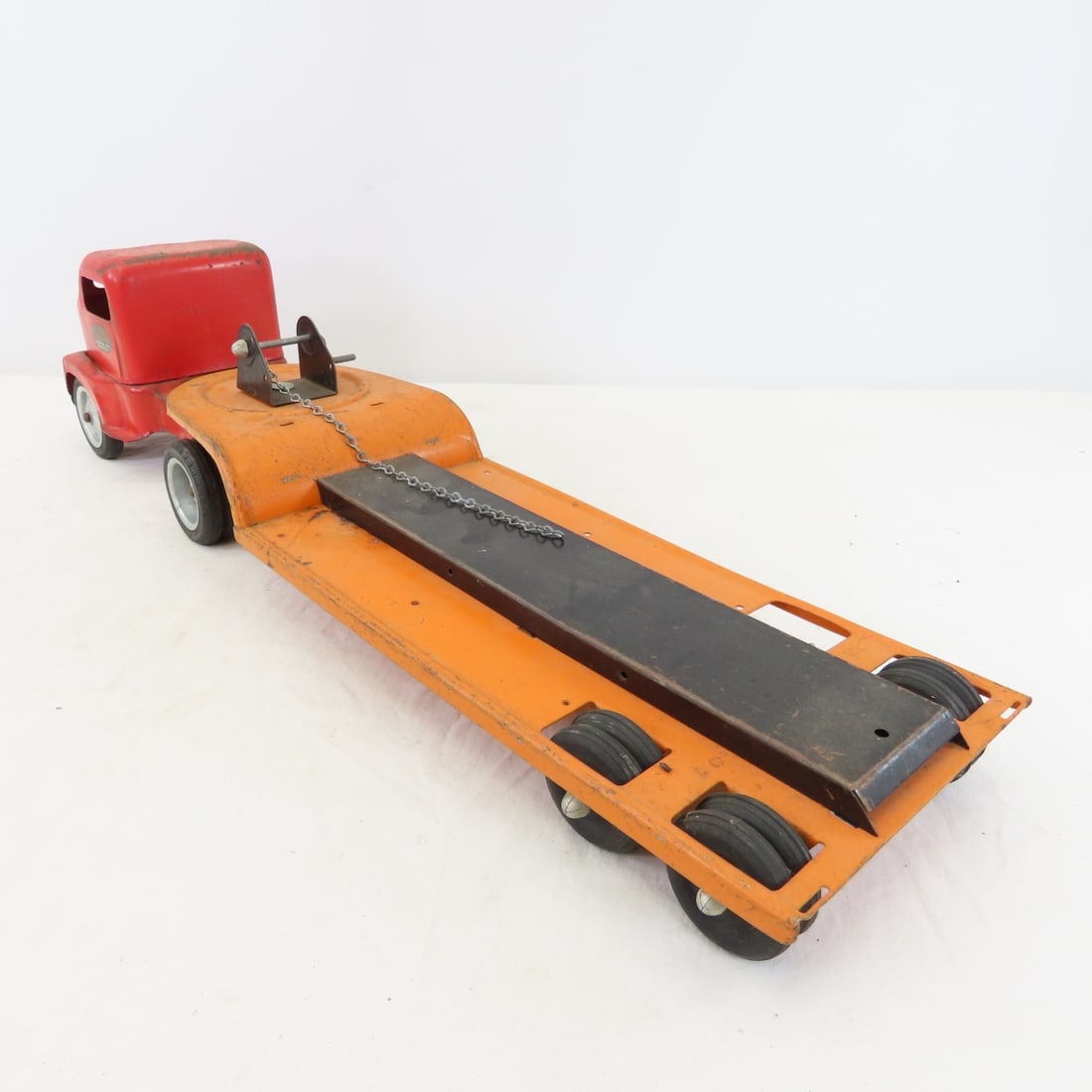 1950's Tonka Cab Over Truck & 2 Trailers - 4