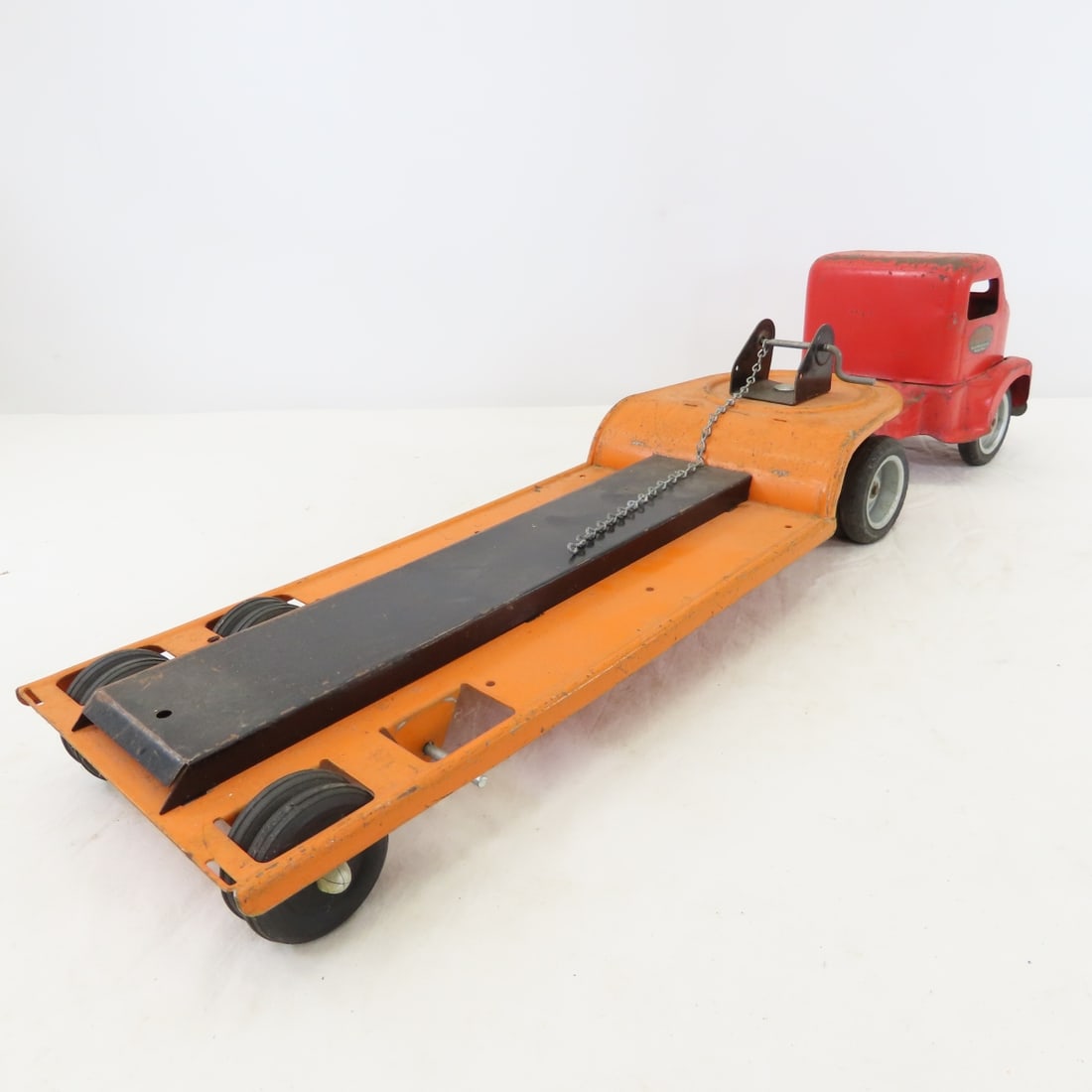 1950's Tonka Cab Over Truck & 2 Trailers - 6