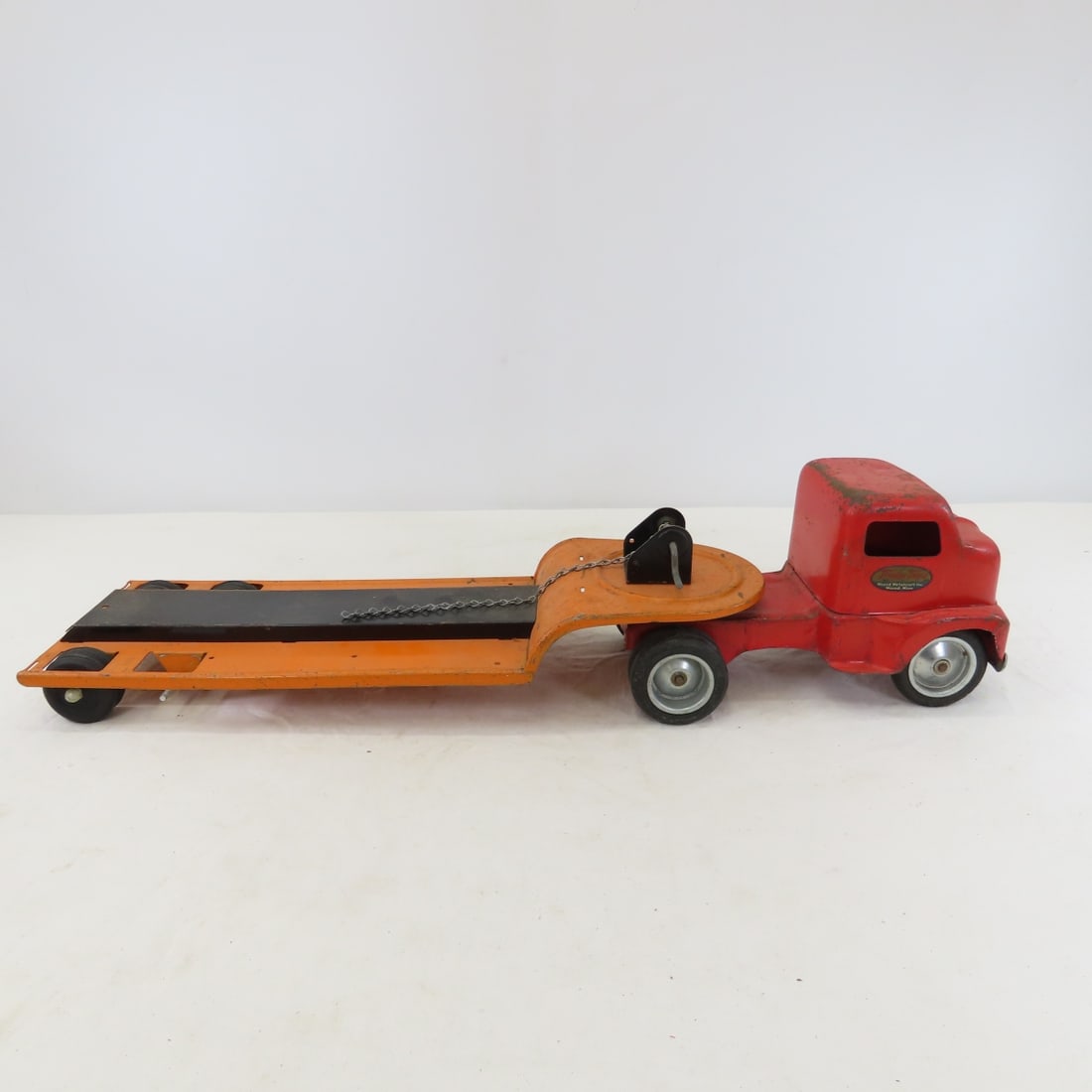 1950's Tonka Cab Over Truck & 2 Trailers - 7