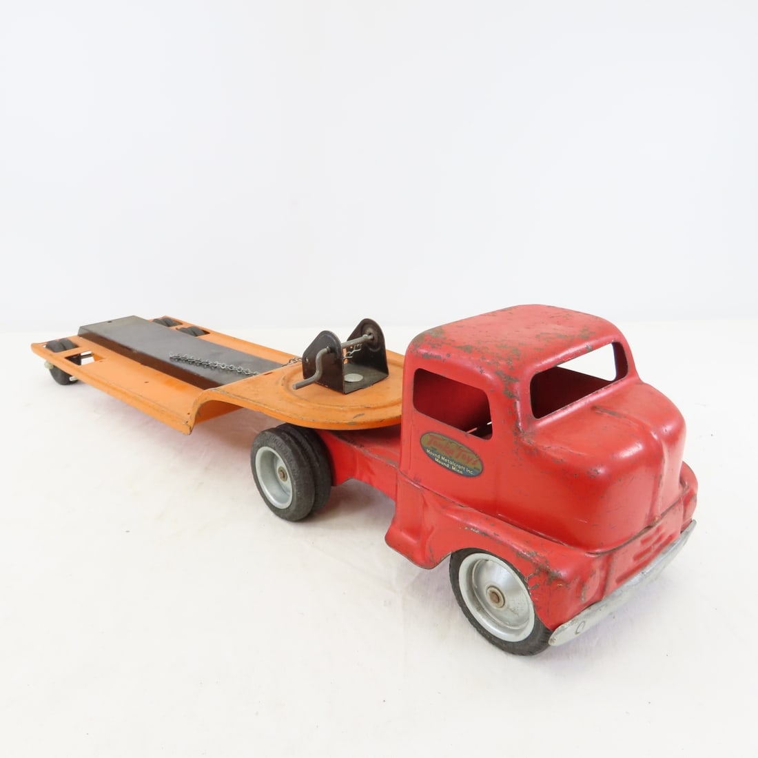 1950's Tonka Cab Over Truck & 2 Trailers - 8