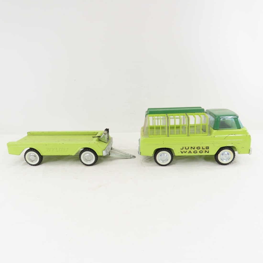 2 1960's Nylint Jungle Wagons & 1 Trailer - 7