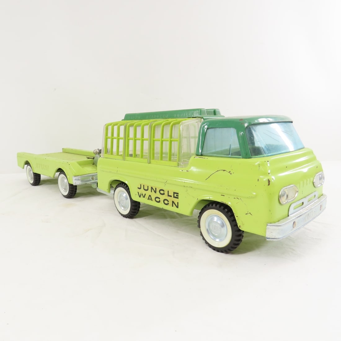 2 1960's Nylint Jungle Wagons & 1 Trailer - 8