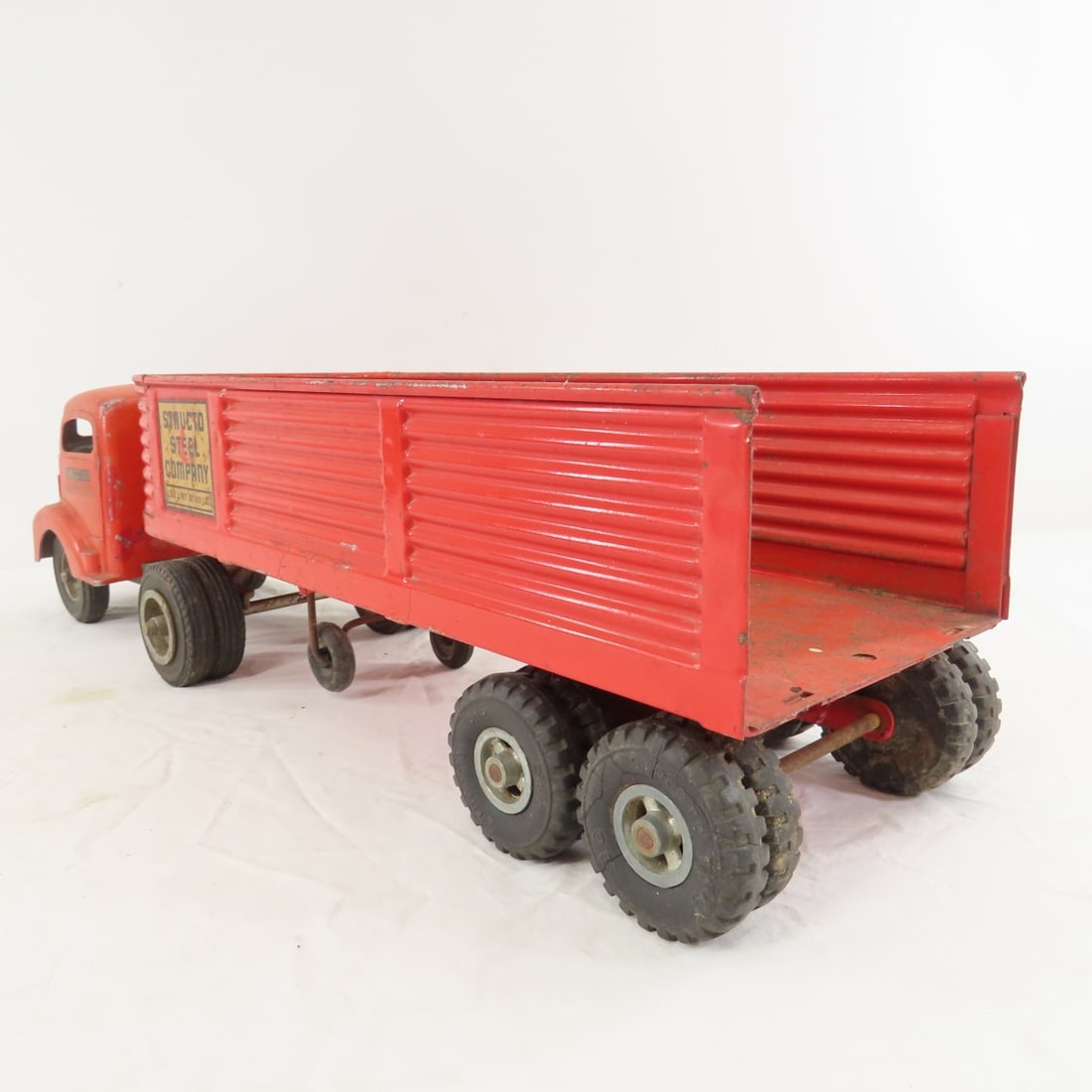 Original Smitty Tractor & Structo Open Trailer - 3