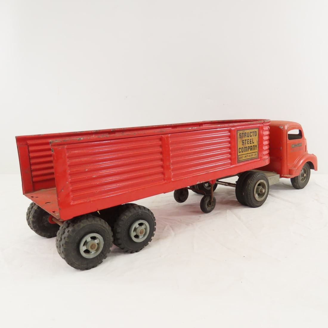 Original Smitty Tractor & Structo Open Trailer - 5