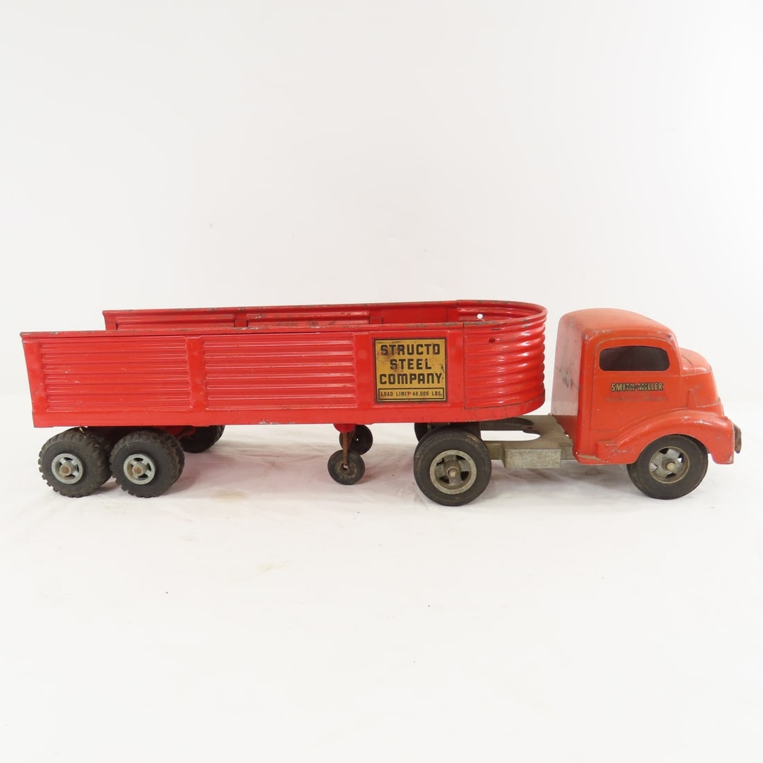 Original Smitty Tractor & Structo Open Trailer - 6