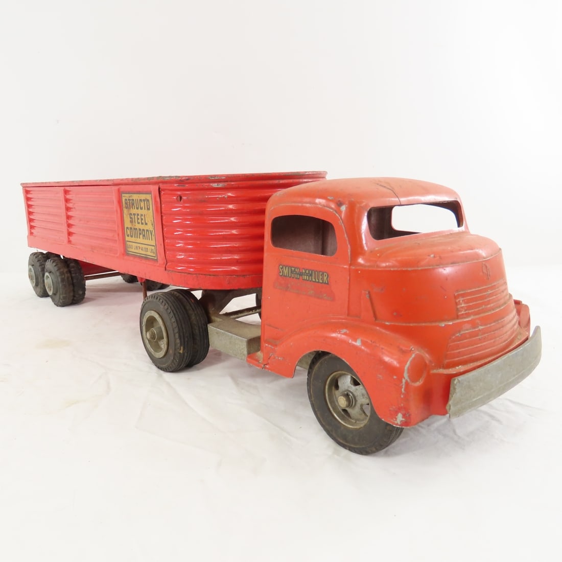 Original Smitty Tractor & Structo Open Trailer - 7