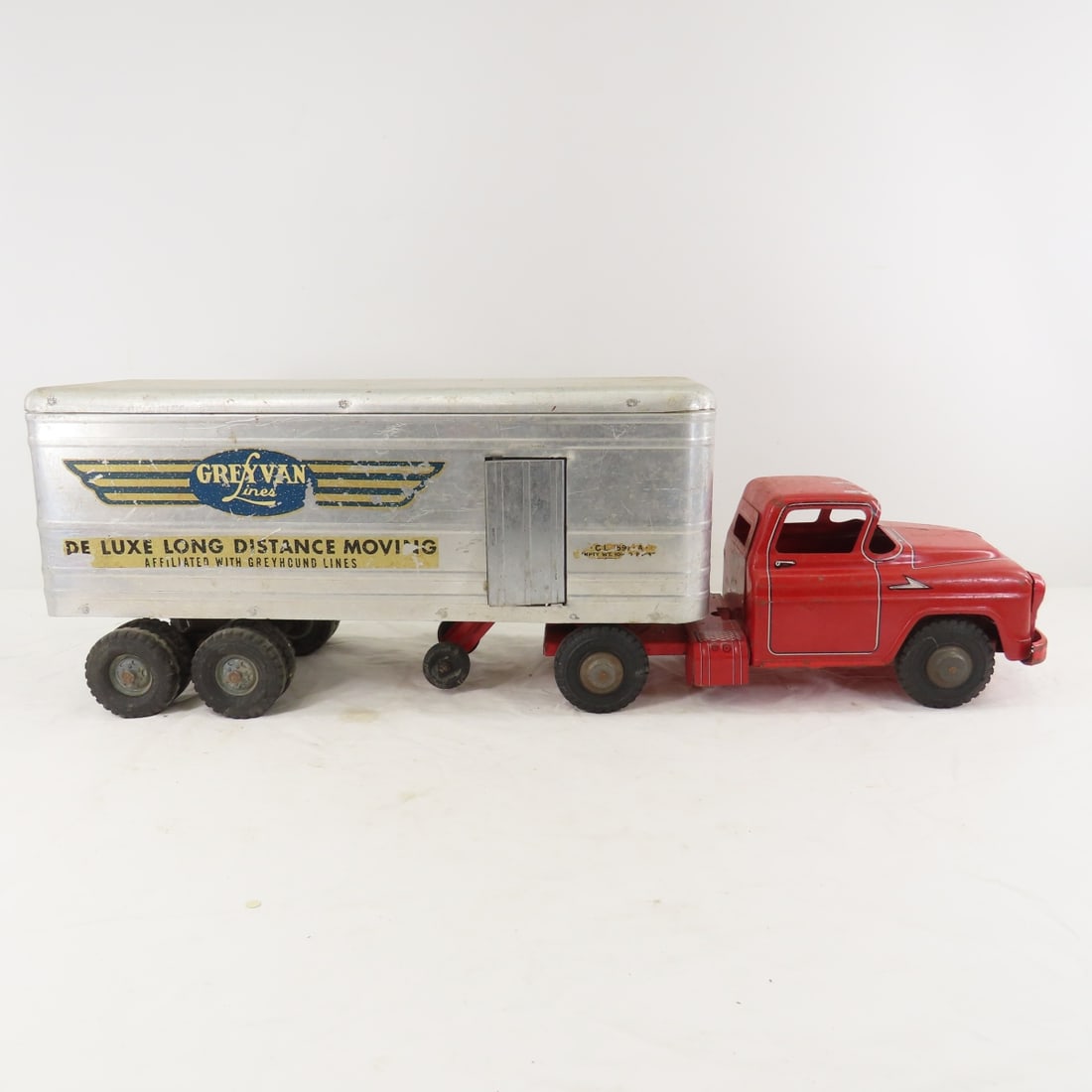 2 Original MARX LUMAR Trucks & Wyandotte Trailer - 7