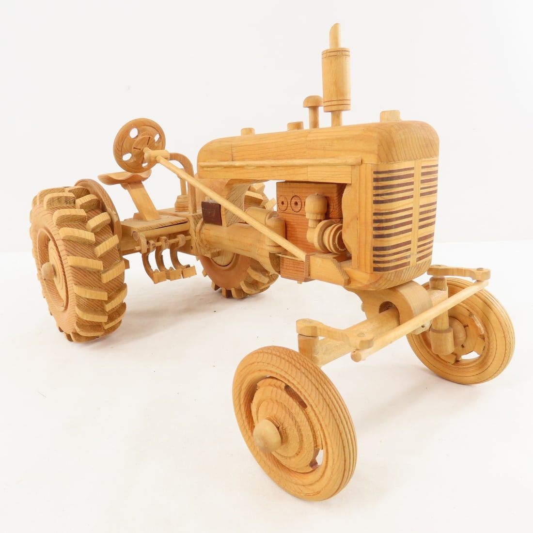 Derwin Jensen Scratch Built Wooden Tractor - 7