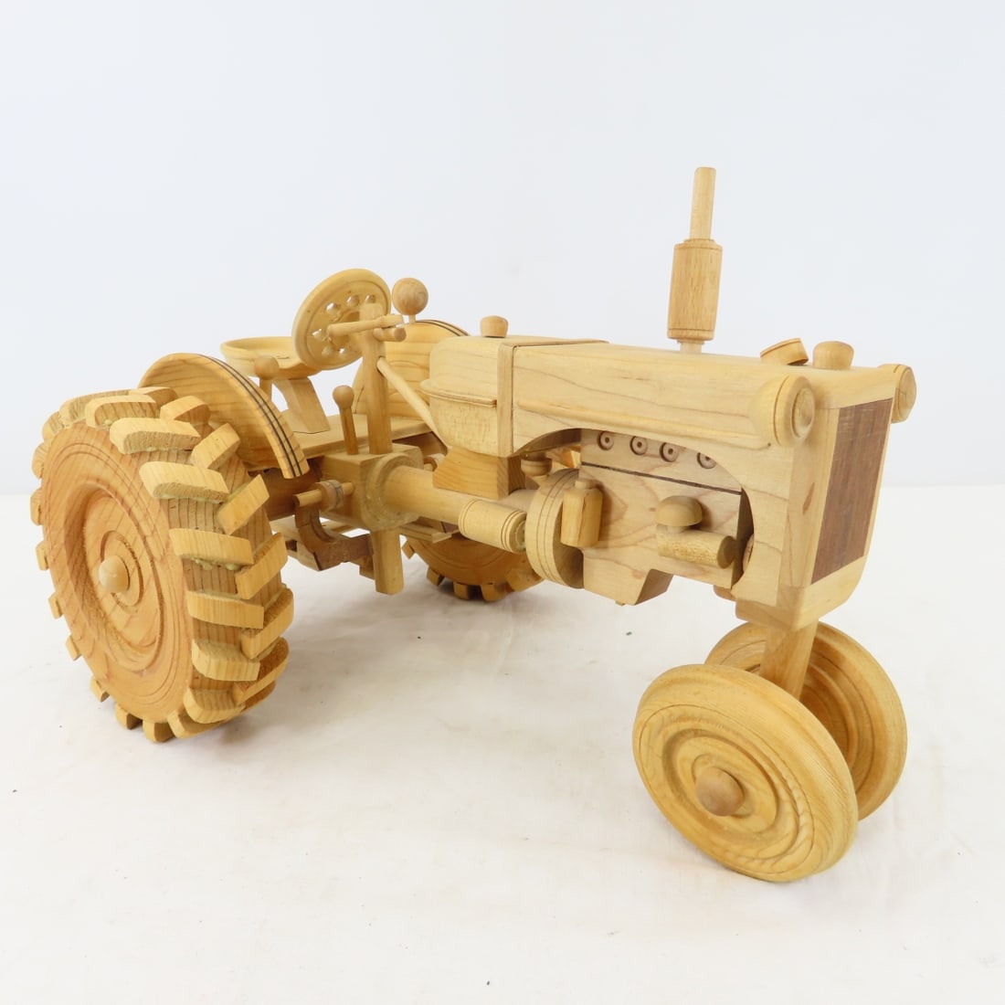 Derwin Jensen Scratch Built Wooden Tractor - 7