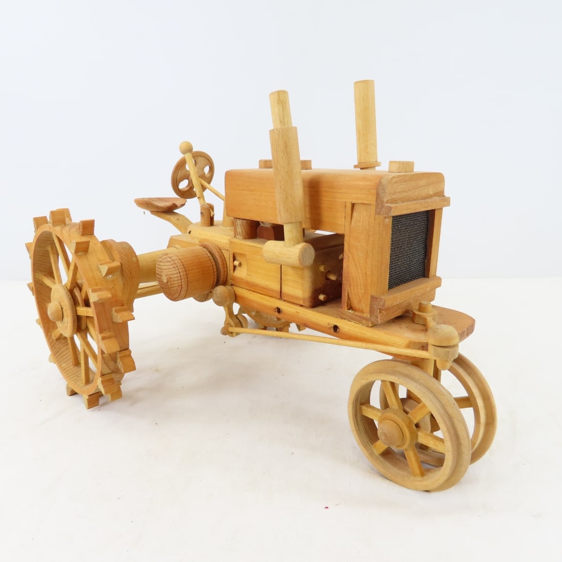 Derwin Jensen Scratch Built Wooden Tractor - 7