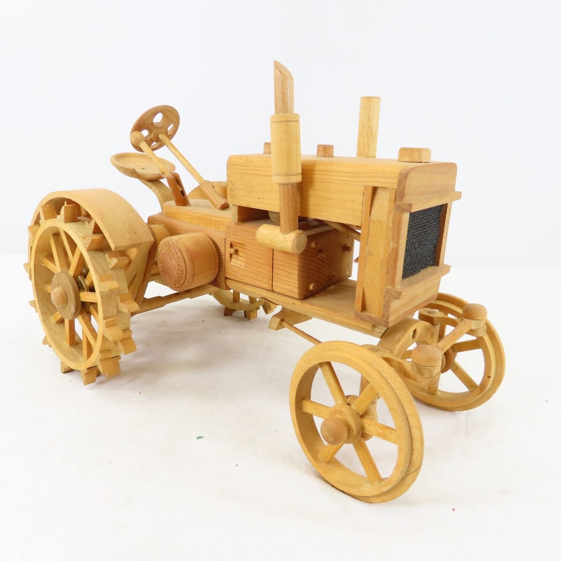 Derwin Jensen Scratch Built Wooden Tractor - 7