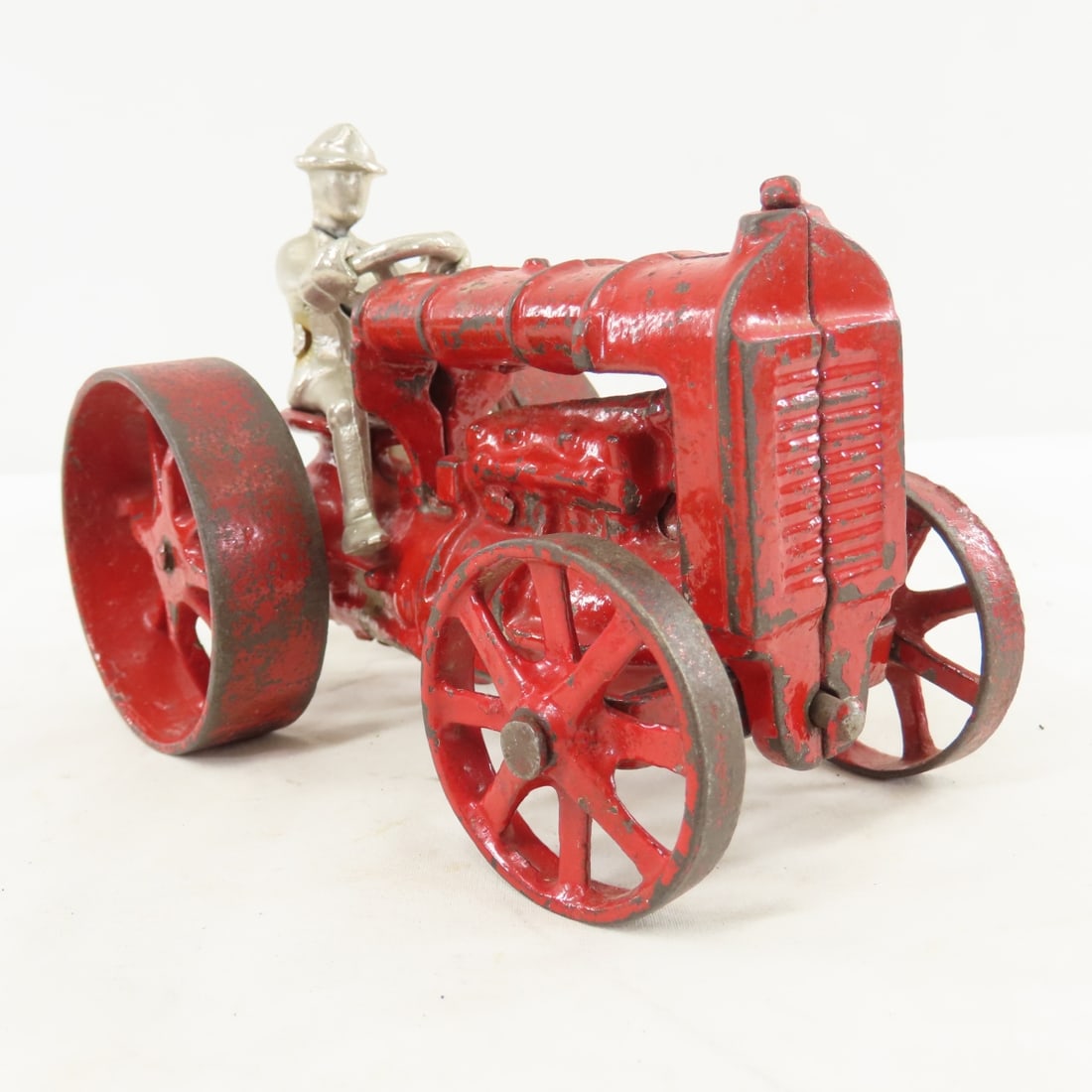 2 Arcade Cast iron Tractors with Drivers - 7