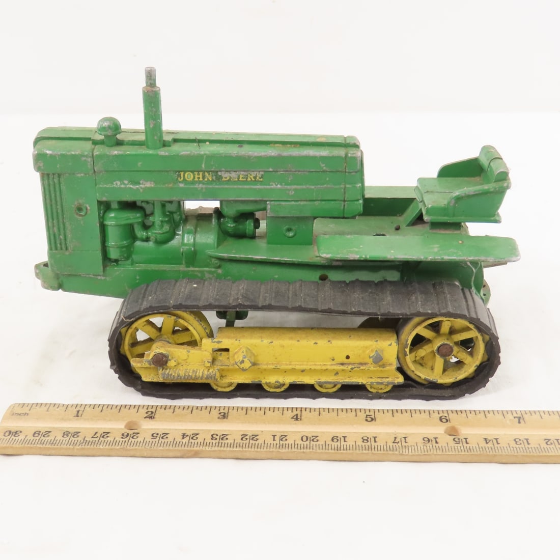 2 Vintage ERTL John Deere Crawler Tractors 1/16 - 2