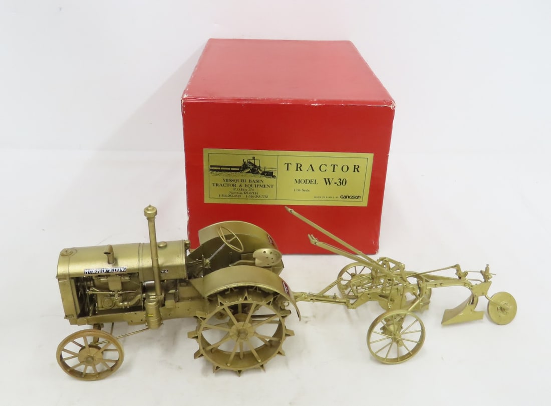McCormick-Deering W-30 Gold Tractor & 2-Disc Plow (1 of 20)