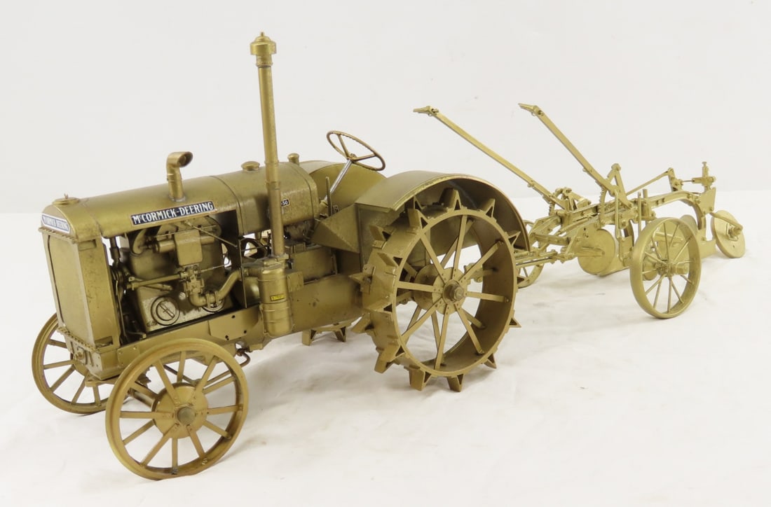 McCormick-Deering W-30 Gold Tractor & 2-Disc Plow - 2