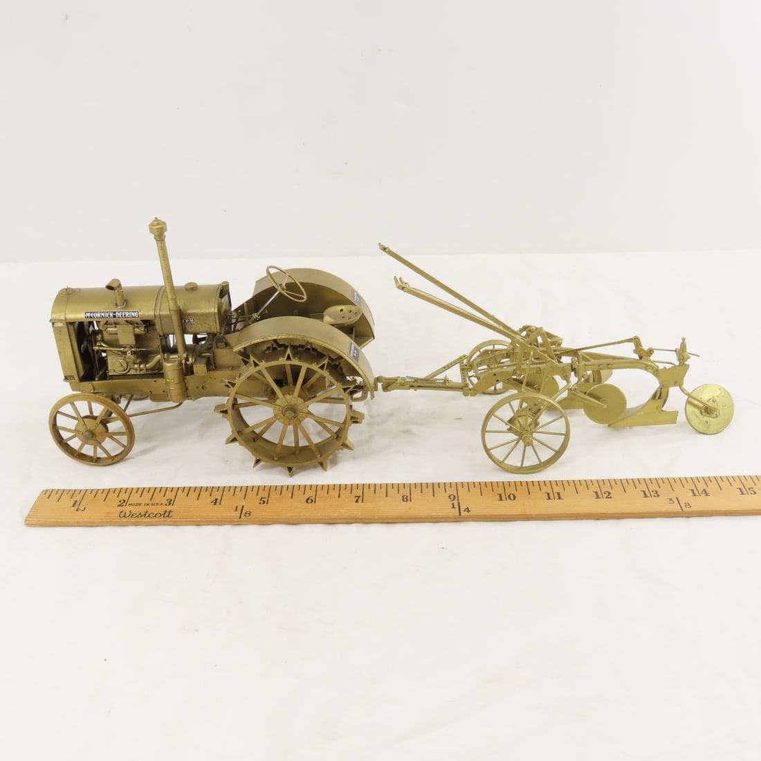 McCormick-Deering W-30 Gold Tractor & 2-Disc Plow - 3