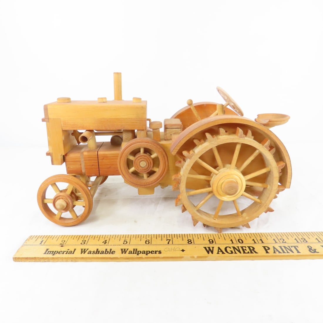 Derwin Jensen Scratch Built Wooden Tractor - 2