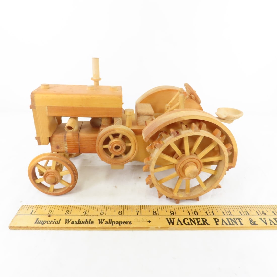 Derwin Jensen Scratch Built Wooden Tractor - 2