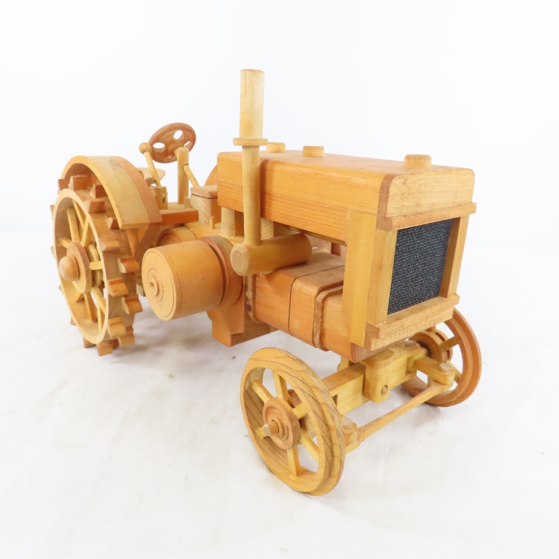 Derwin Jensen Scratch Built Wooden Tractor - 7