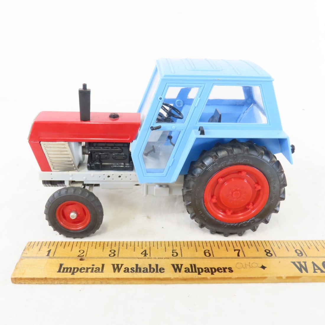 1970's KDN Plastic Friction Tractor, Barum Tires - 2