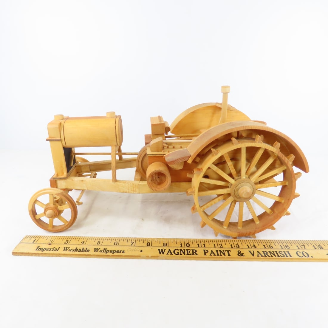 Derwin Jensen Scratch Built Wooden Tractor - 2