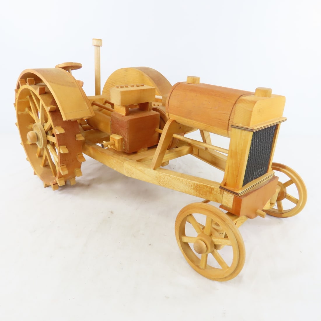 Derwin Jensen Scratch Built Wooden Tractor - 7