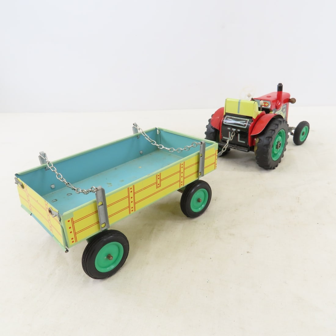 Vintage Kovap Zetor Tin Litho Tractor & Trailer - 5