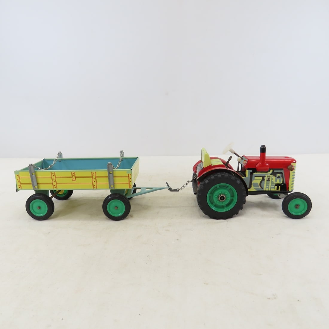 Vintage Kovap Zetor Tin Litho Tractor & Trailer - 6