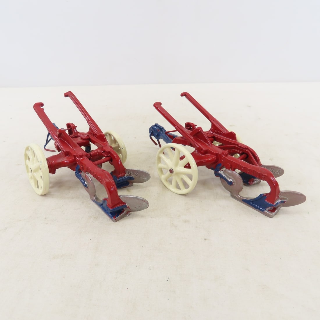 2 1930's Arcade McCormick Deering 2 Bottom Plows - 7