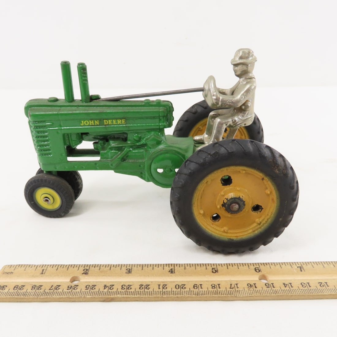 Arcade Cast Iron John Deere Model A w/ Driver - 2