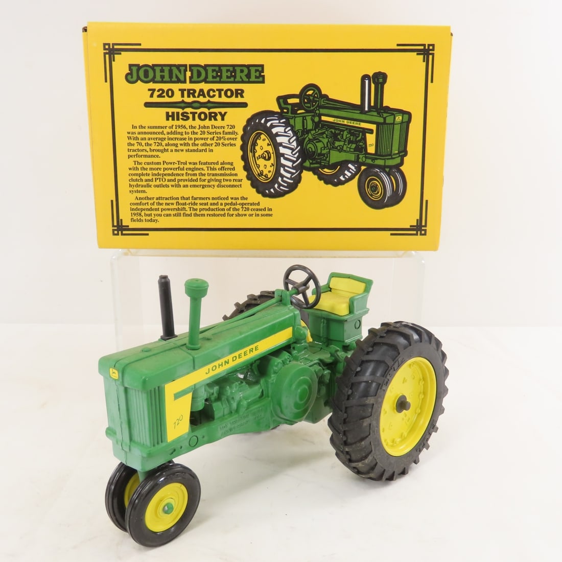 ERTL JD 720 Tractor 1994 Toy Tractor Times Edition: ERTL JD 720 Tractor 1994 Toy Tractor Times Edition - /16 diecast, with box, LOT SIZE: 10x6x6" 3 LBSAll information and photos, which are part of the description) are intended to be as accurate as poss