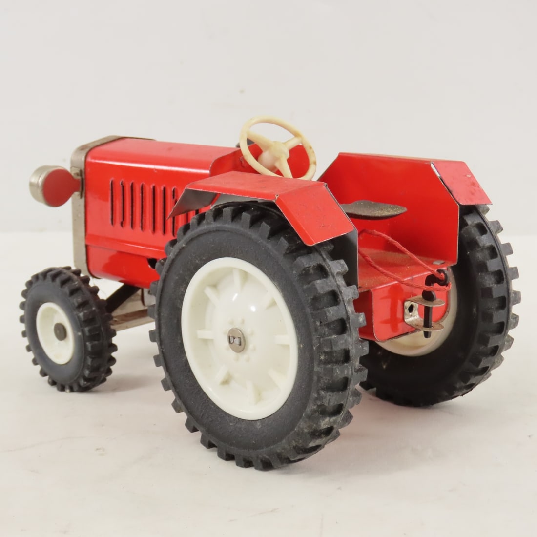 Vintage German Tin Tractor with Hitch Pin - 3