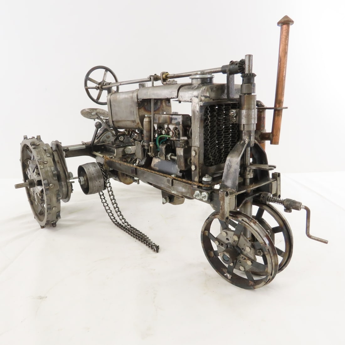 Scratch Built 1/8 Metal Tractor with Motor - 7