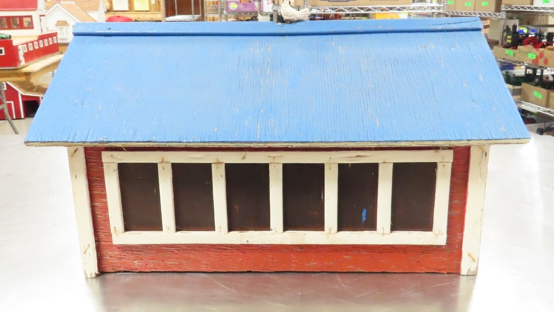 Scratch Built Wood Tractor Barn & Chicken Coop - 8