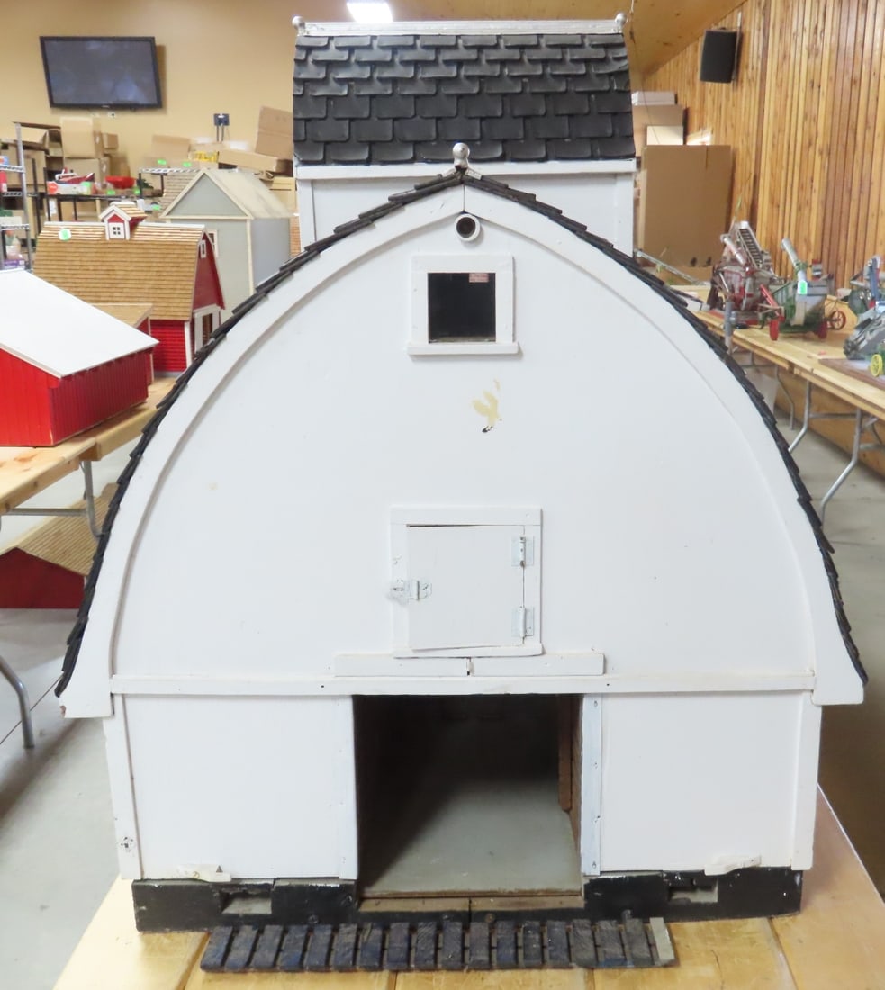 Scratch Built Wood Corn Crib Barn & 2 Silos - 2