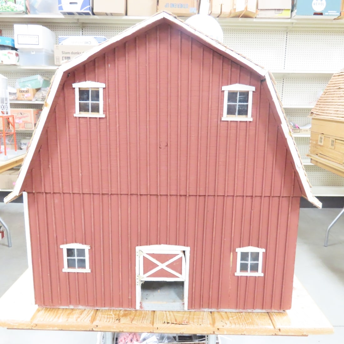 Scratch Built Wood Cattle Barn & Plastic Silo - 2